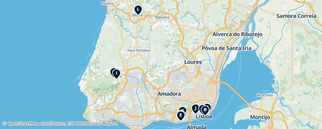 Map of Grande Lisboa