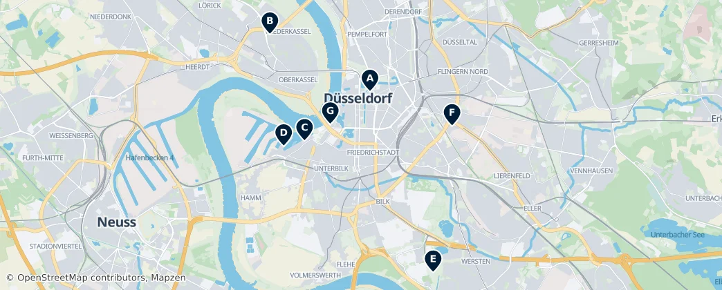 Map of Dusseldorf