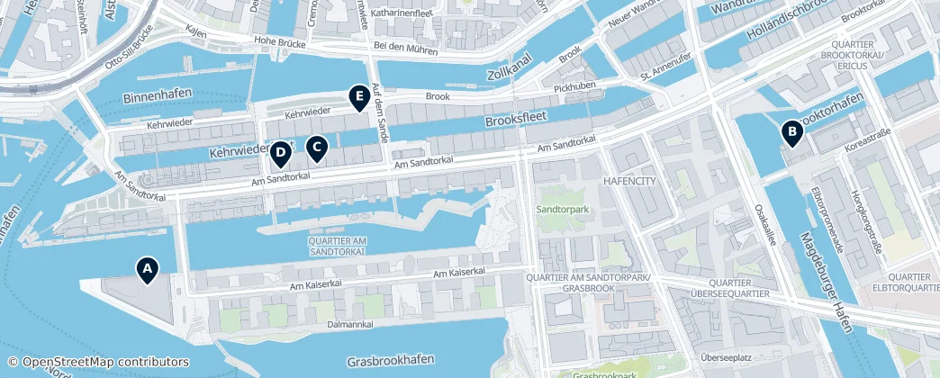 Map of HafenCity