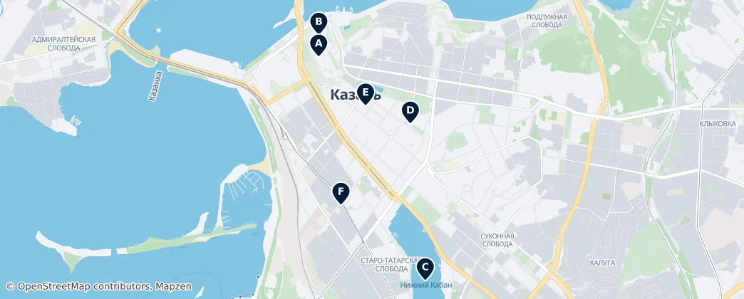 Map of Kazan