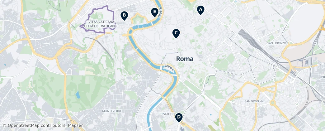 Map of Lazio