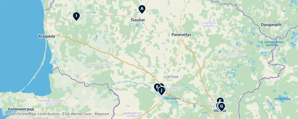 Map of Lithuania