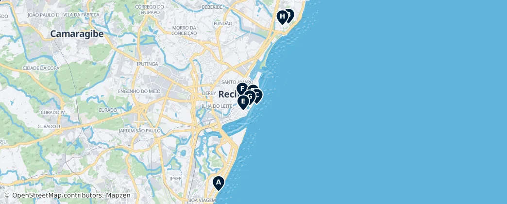 Map of Microrregião de Recife