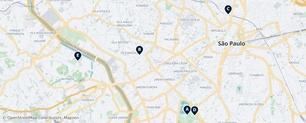 Map of Região Imediata de São Paulo