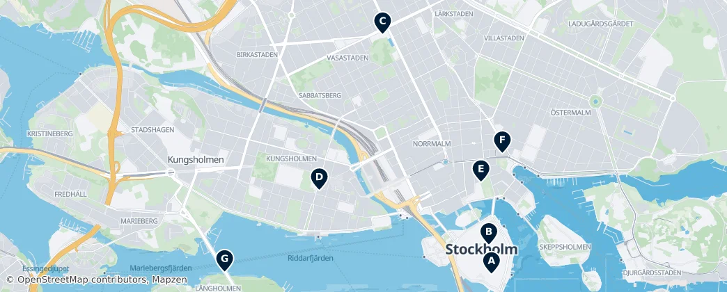 Map of Stockholm