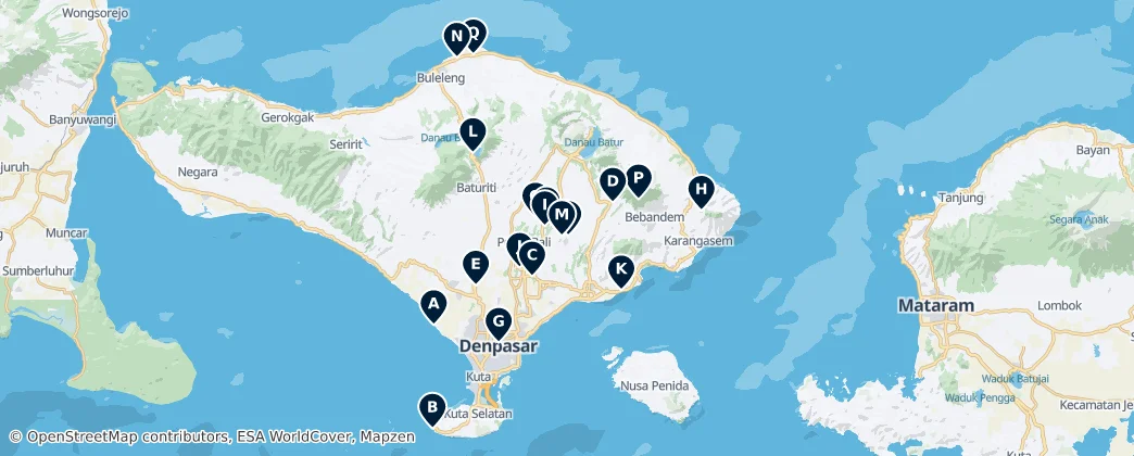 Map of Bali
