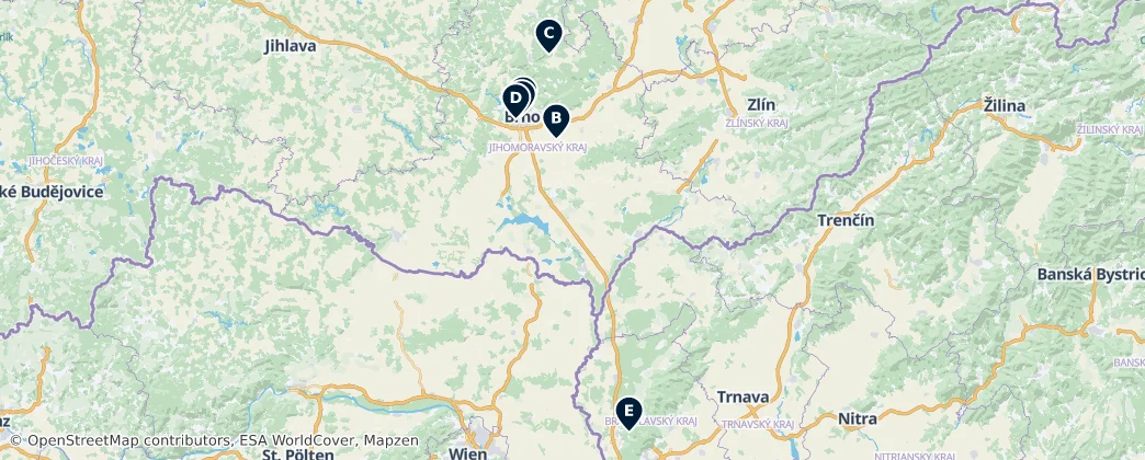 Map of Alsó-Ausztria