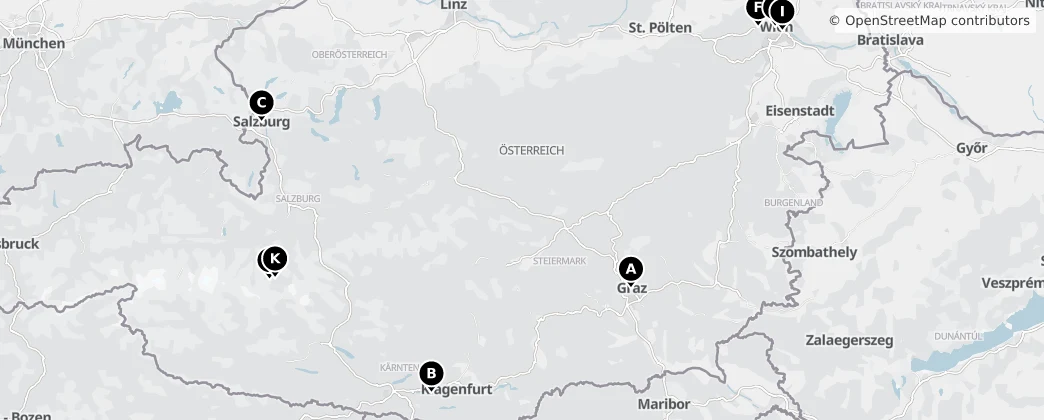 Map of Ausztria