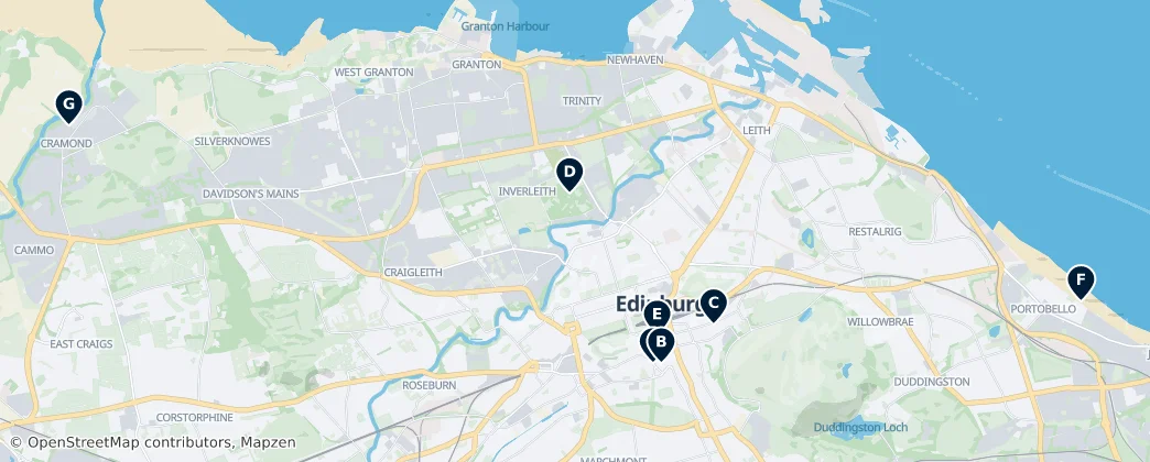 Map of Edinburgh
