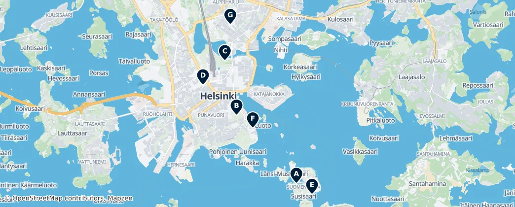 Map of Helsinki