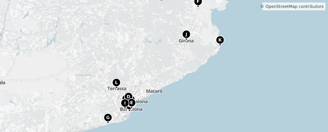 Map of Katalónia