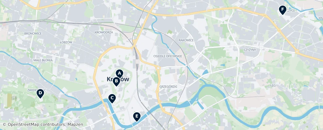 Map of Krakkó