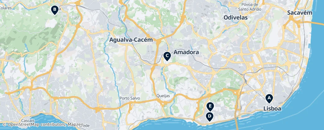 Map of Lisszabon