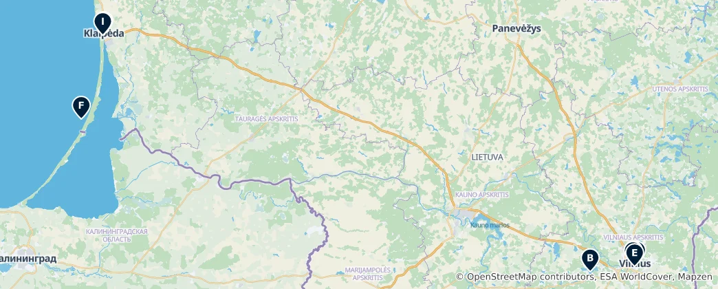 Map of Litvánia