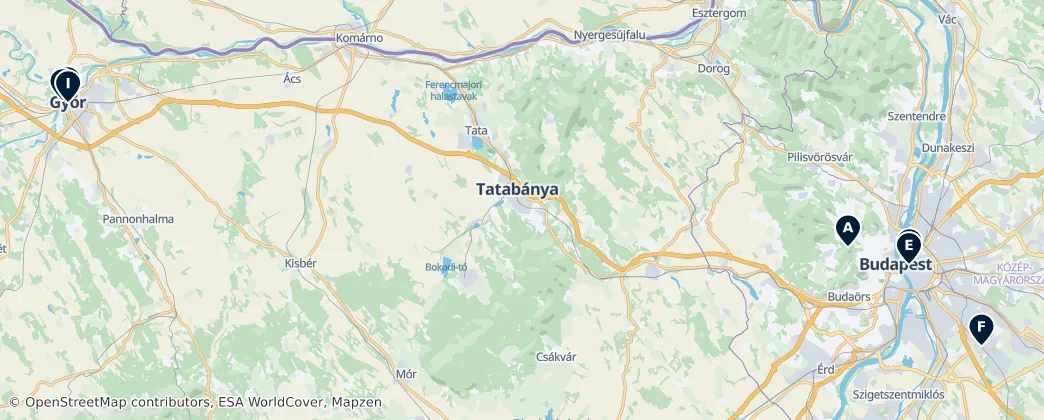 Map of Magyarország