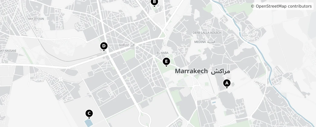 Map of Marrákes