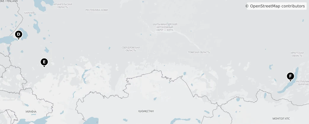 Map of Oroszország