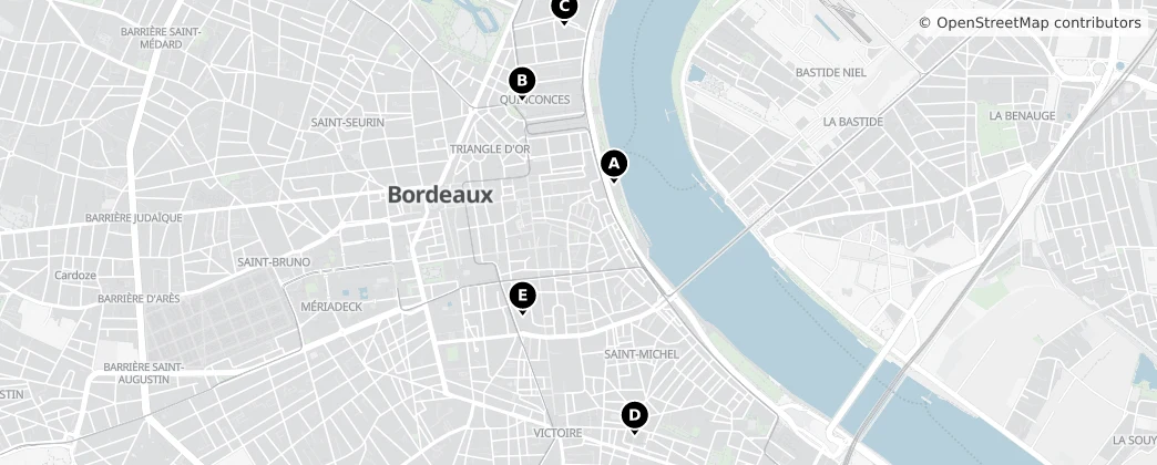 Map of Bordeaux, Port of the Moon