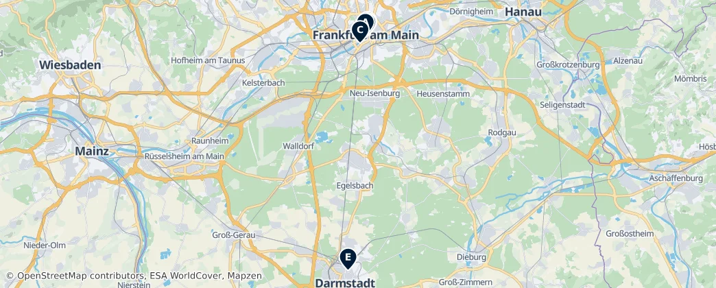 Map of Darmstadt