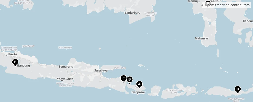 Map of Indonézia