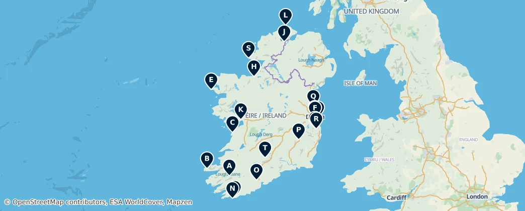 Map of Írország