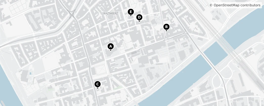 Map of Kazimierz