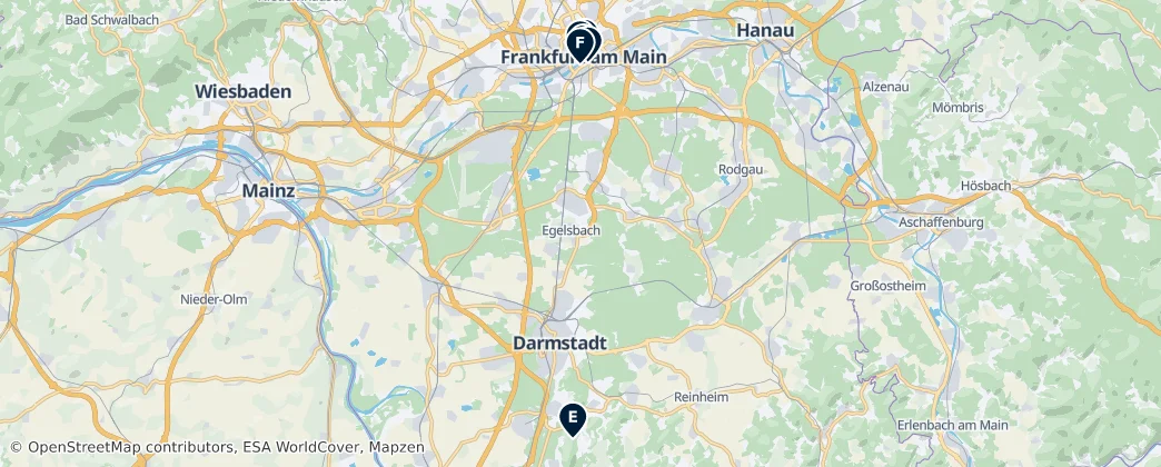 Map of Darmstadt