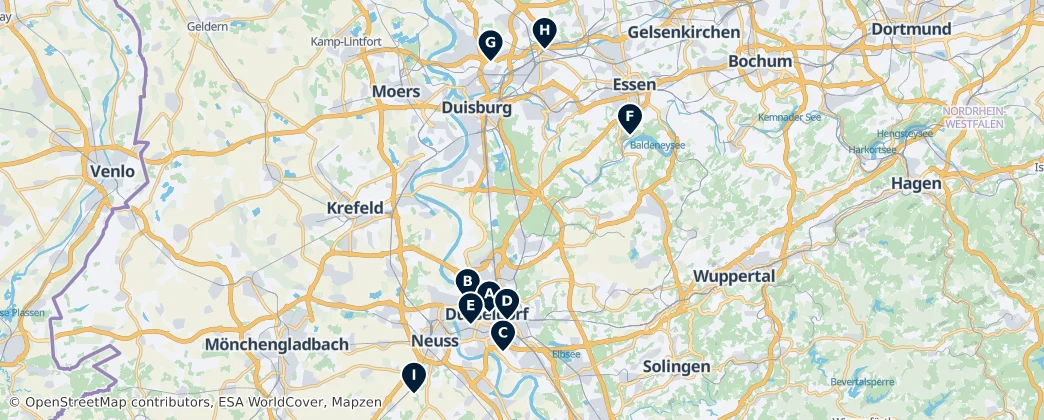 Map of Düsseldorf