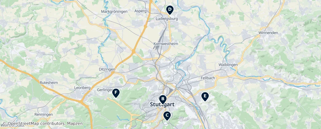 Map of Stuttgart