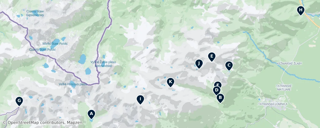 Map of Tátrafüred