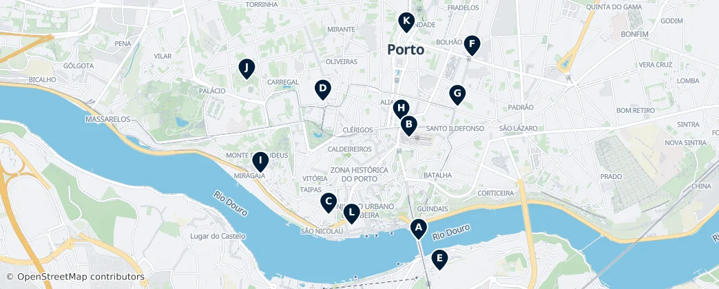 Map of Vila Nova de Gaia
