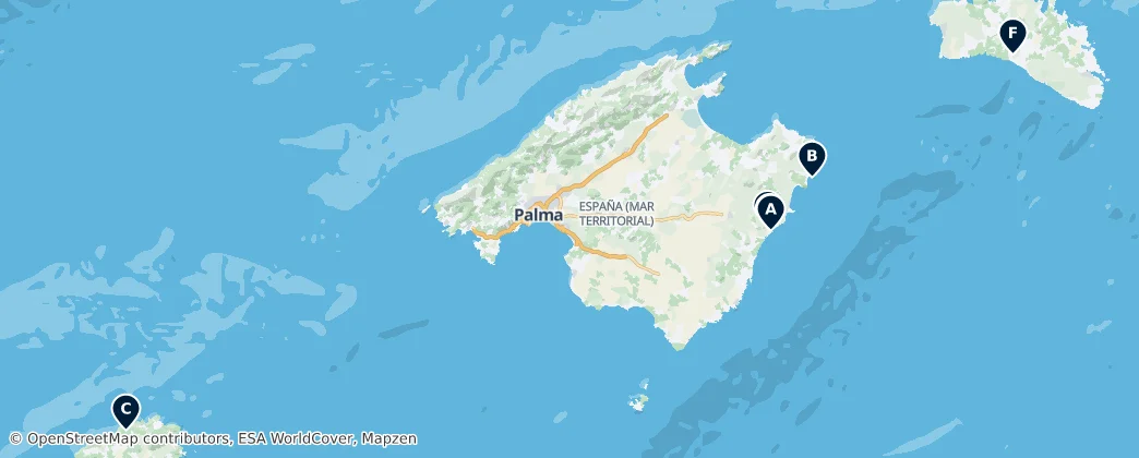 Map of Balearic Islands