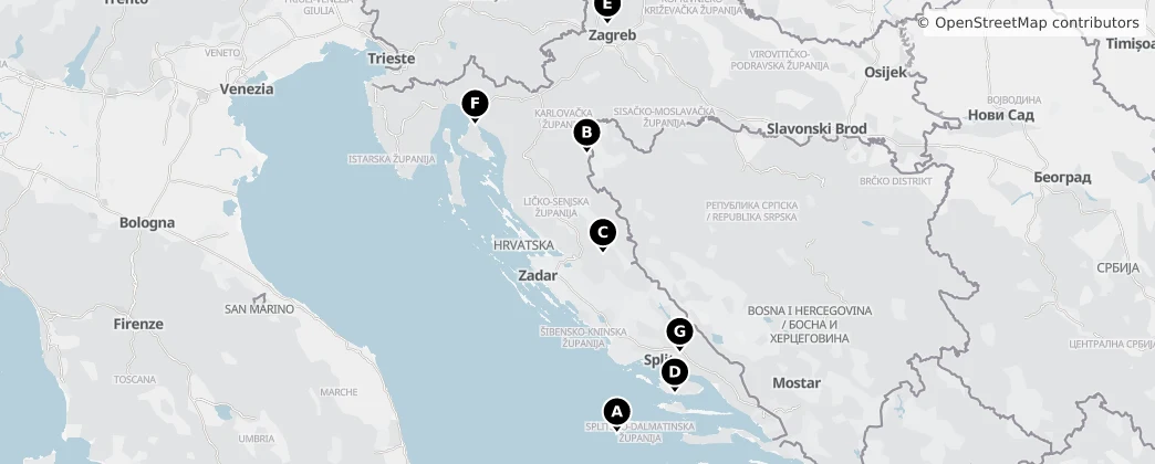 Map of Croatia