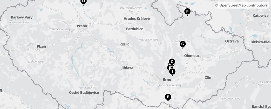 Map of The Czech Republic