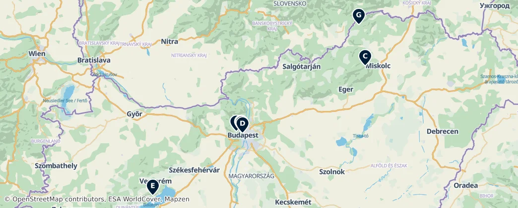 Map of Hungary