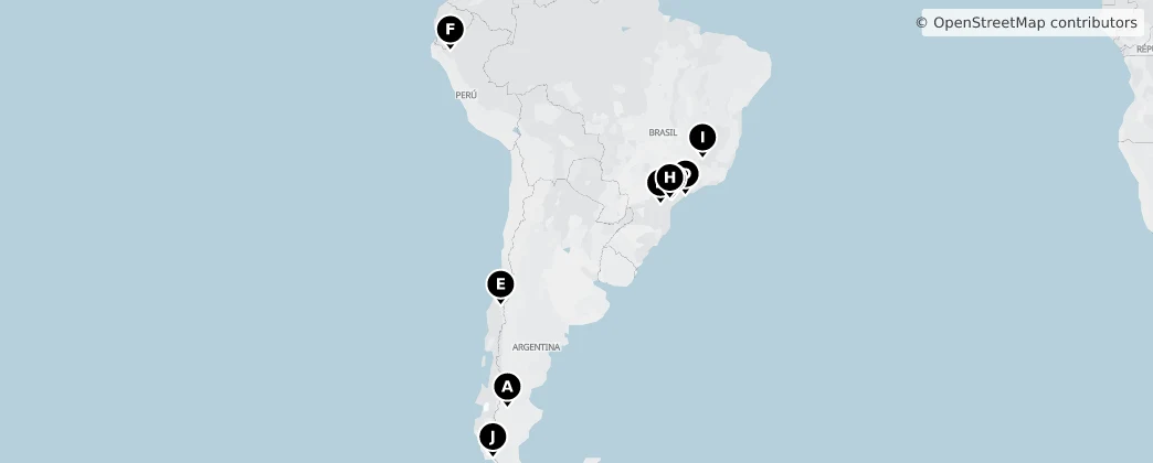 Map of South America