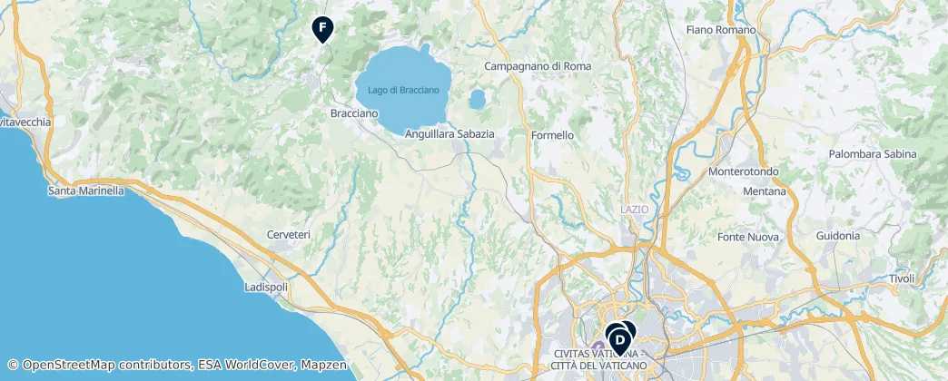 Map of Lazio
