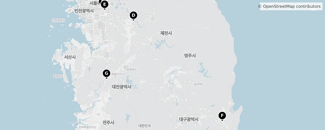 Map of South Korea