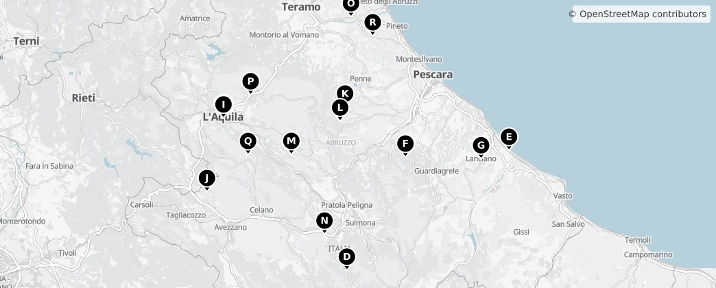 Map of Abruzzo