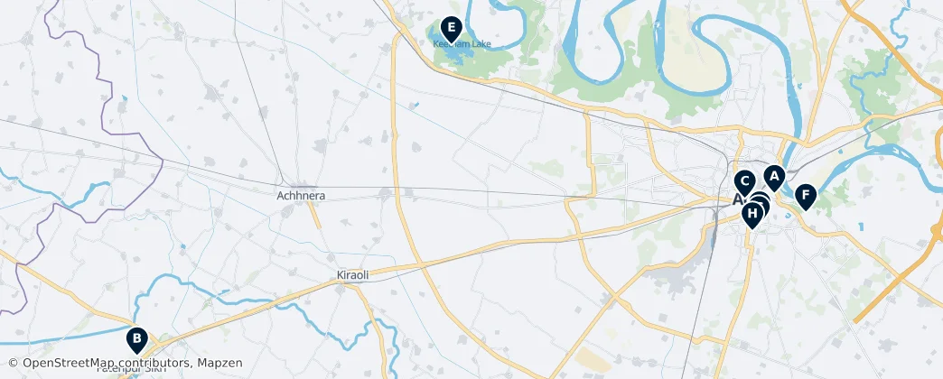 Map of Agra