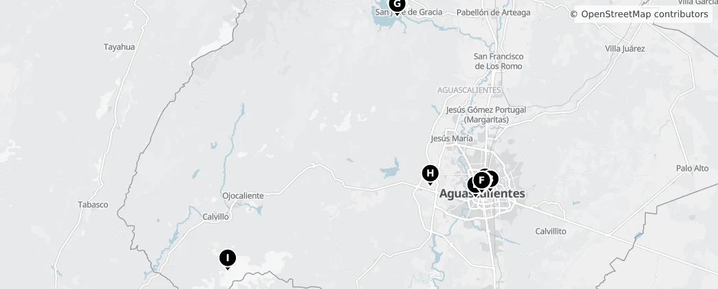 Map of Aguascalientes