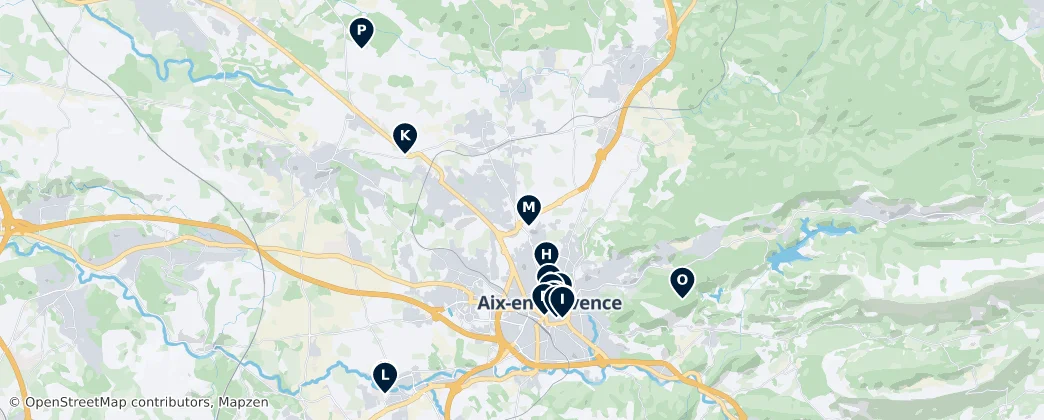 Map of Aix-en-Provence