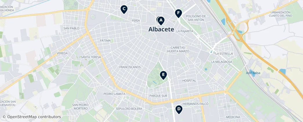 Map of Albacete