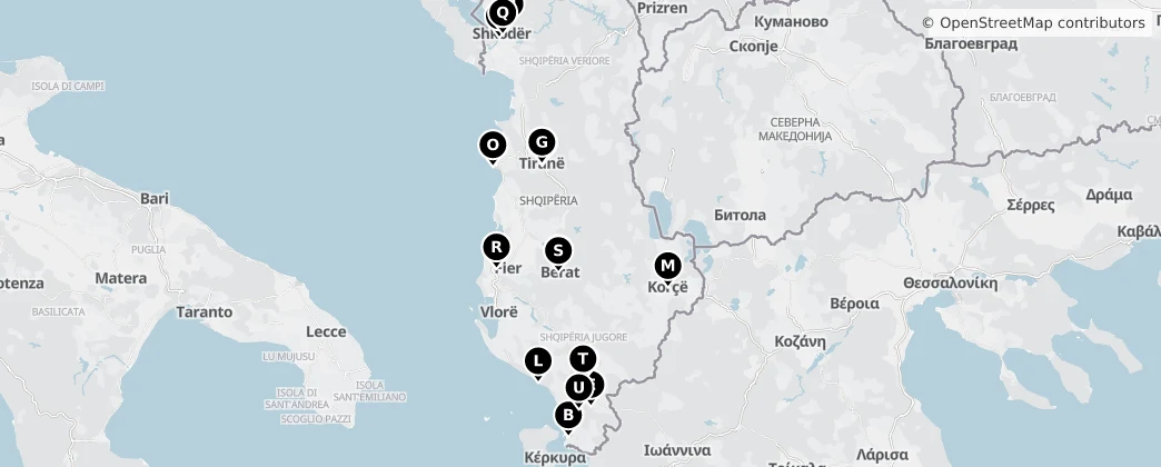 Map of Albania