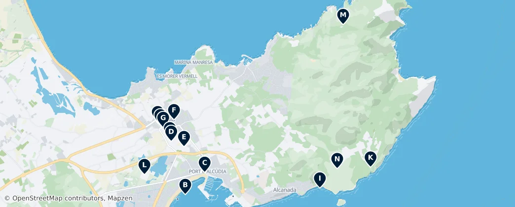 Map of Alcúdia