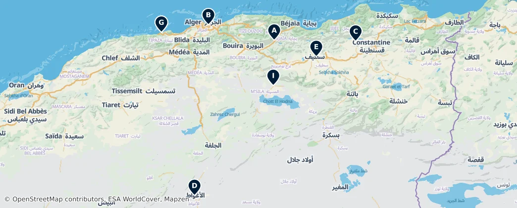 Map of Algeria