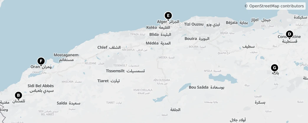 Map of Algeria