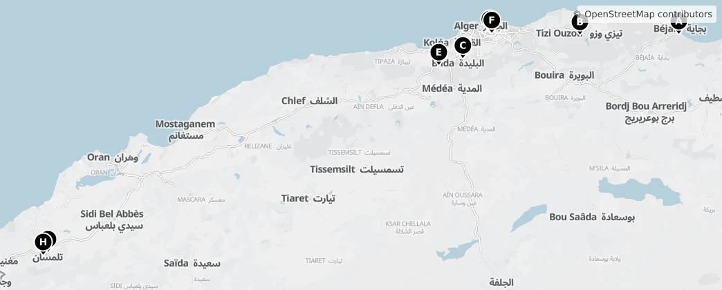 Map of Algeria