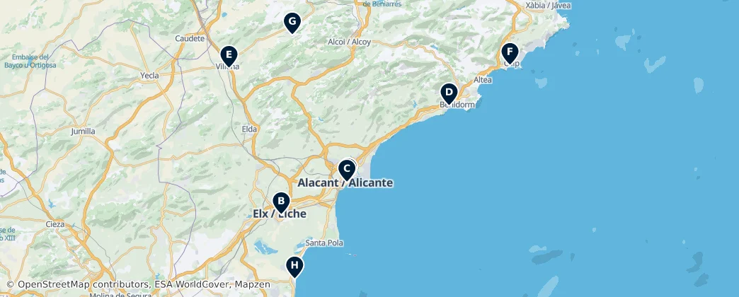 Map of Alicante