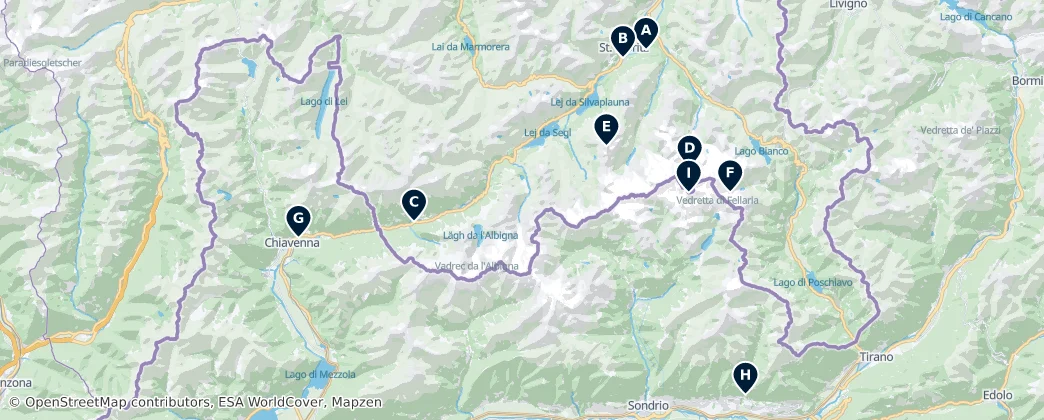 Map of Alpi del Bernina